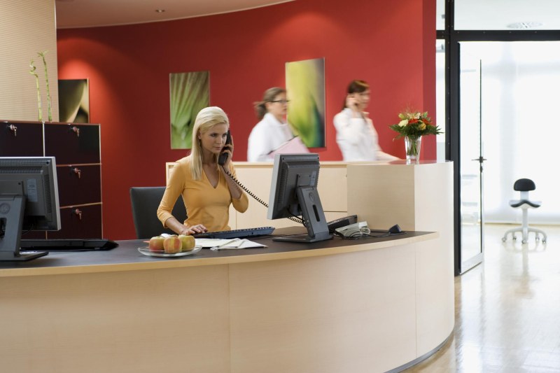 A woman at a mammologist