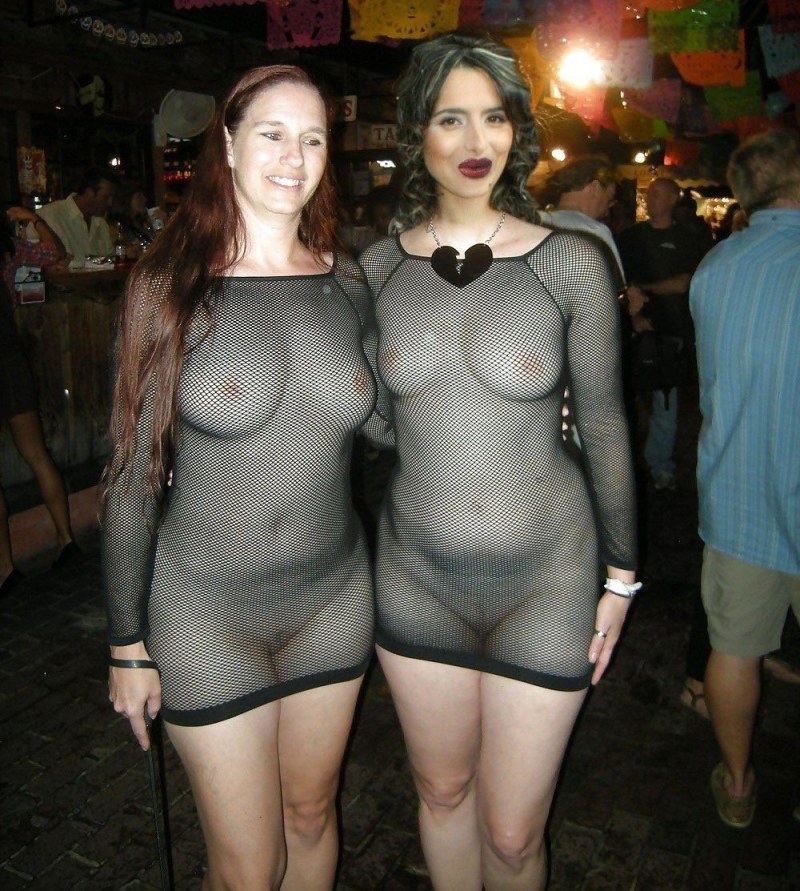 The dress shines shines through without panties