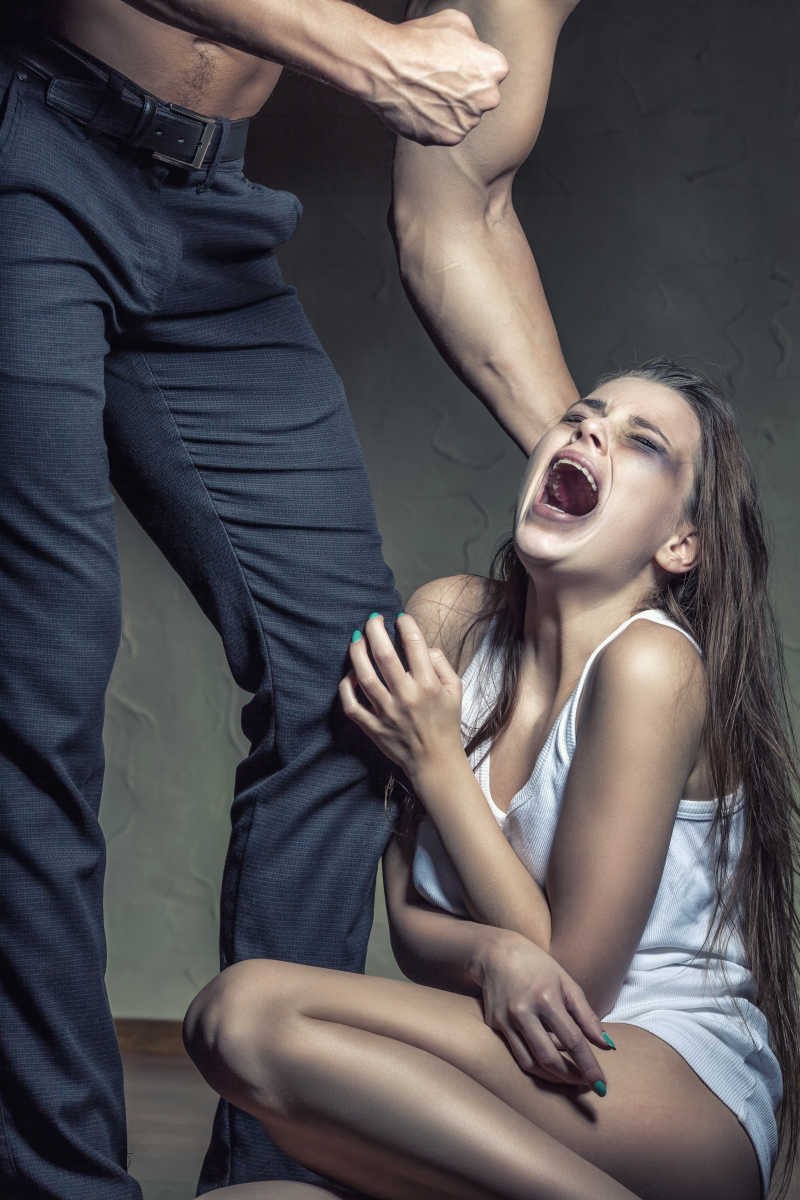 Strangled crime scene