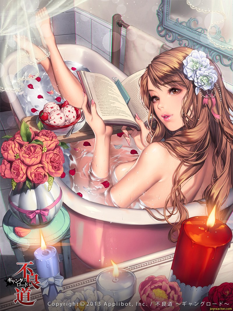 Girl in the bath art