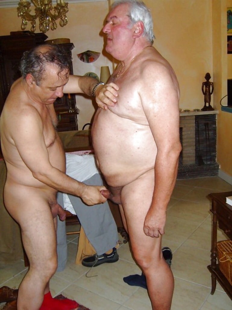 Mature with young in the bathroom