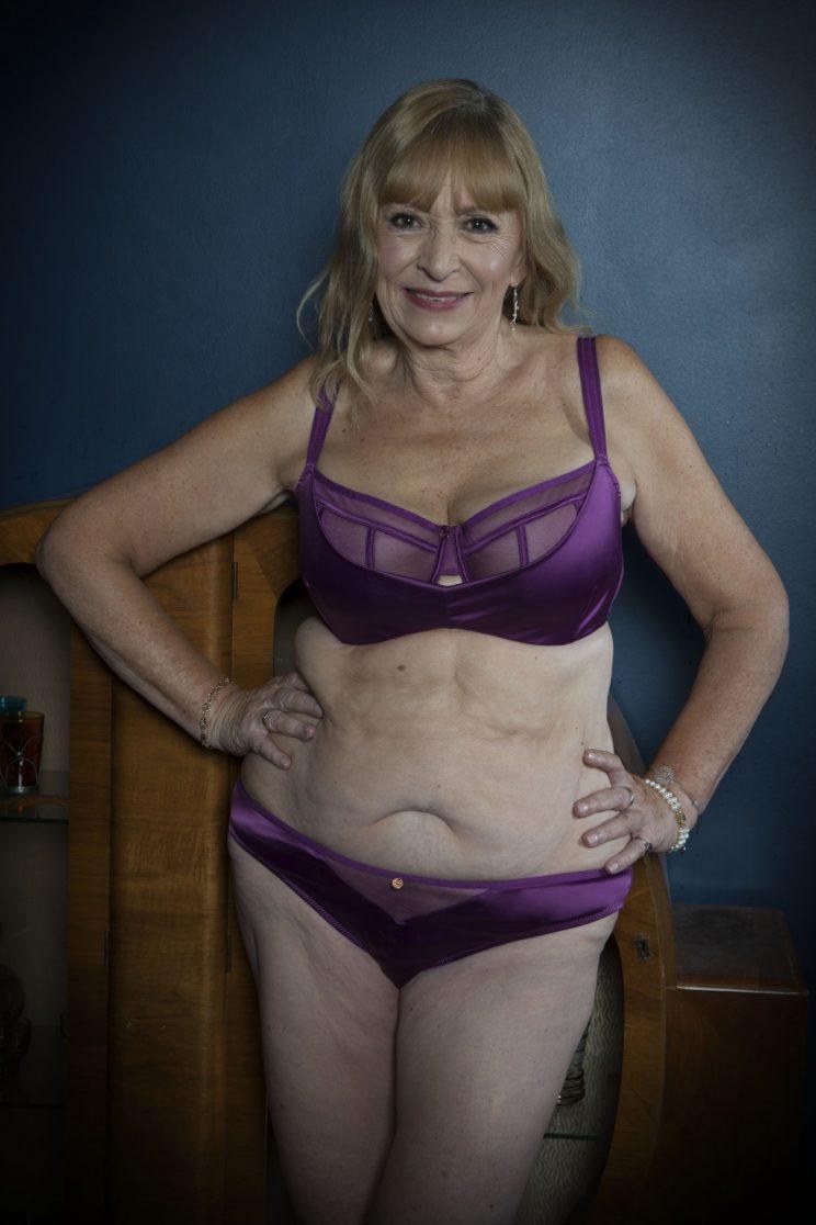 Beautiful, slender, naked old women