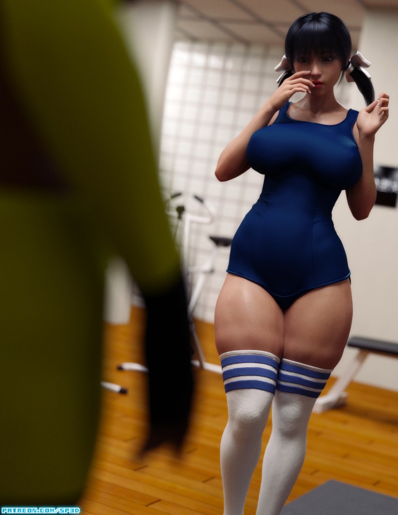 Big hips in a T -shirt