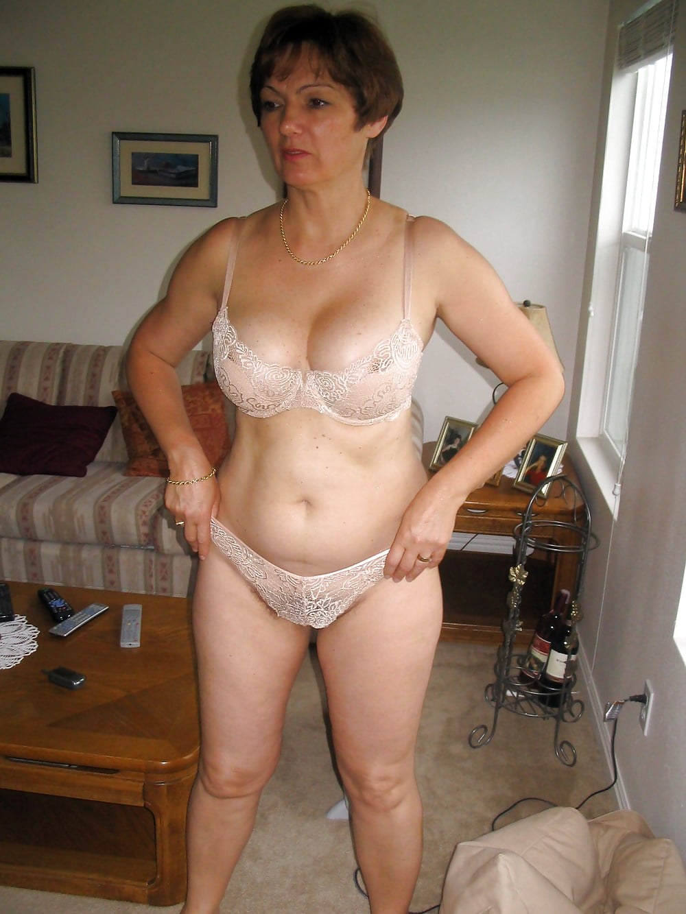 Mature in bra