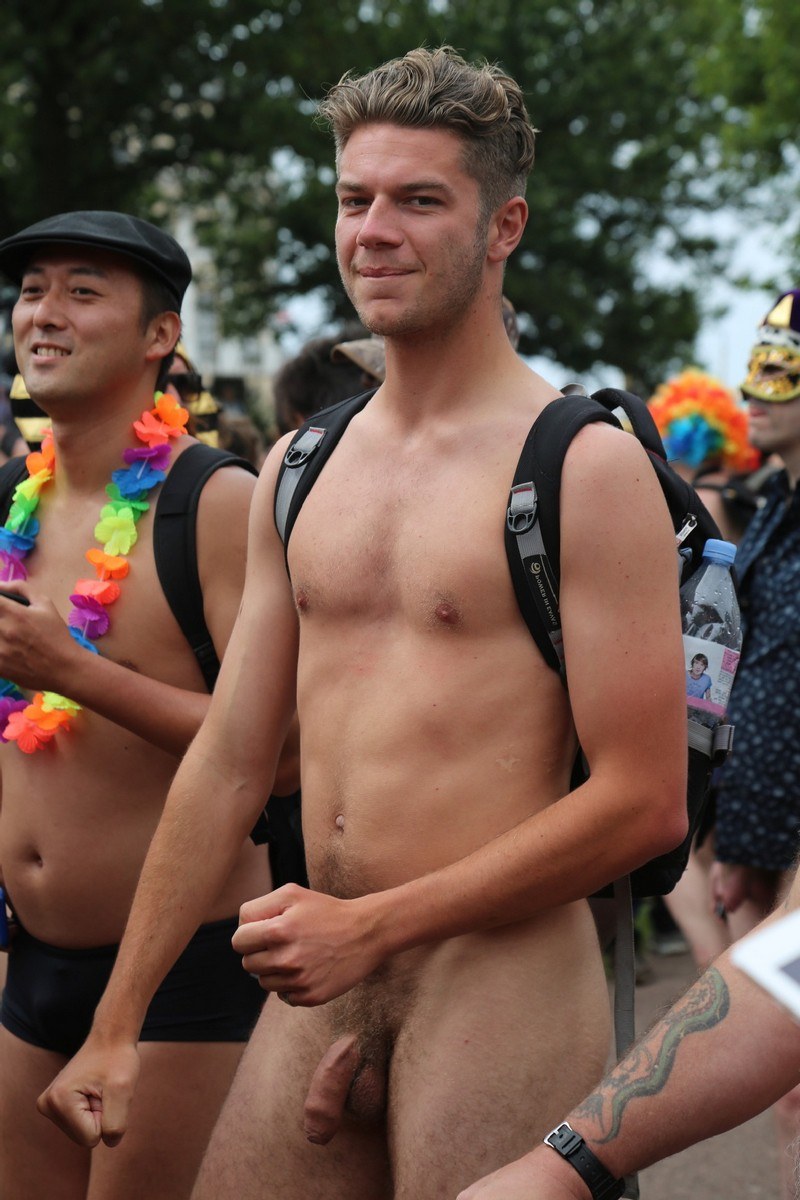 Guys undress in public