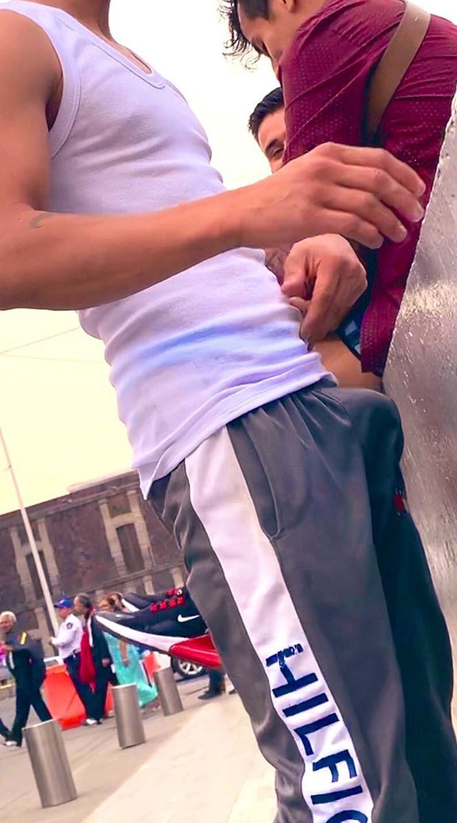 Drawn jeans on the street