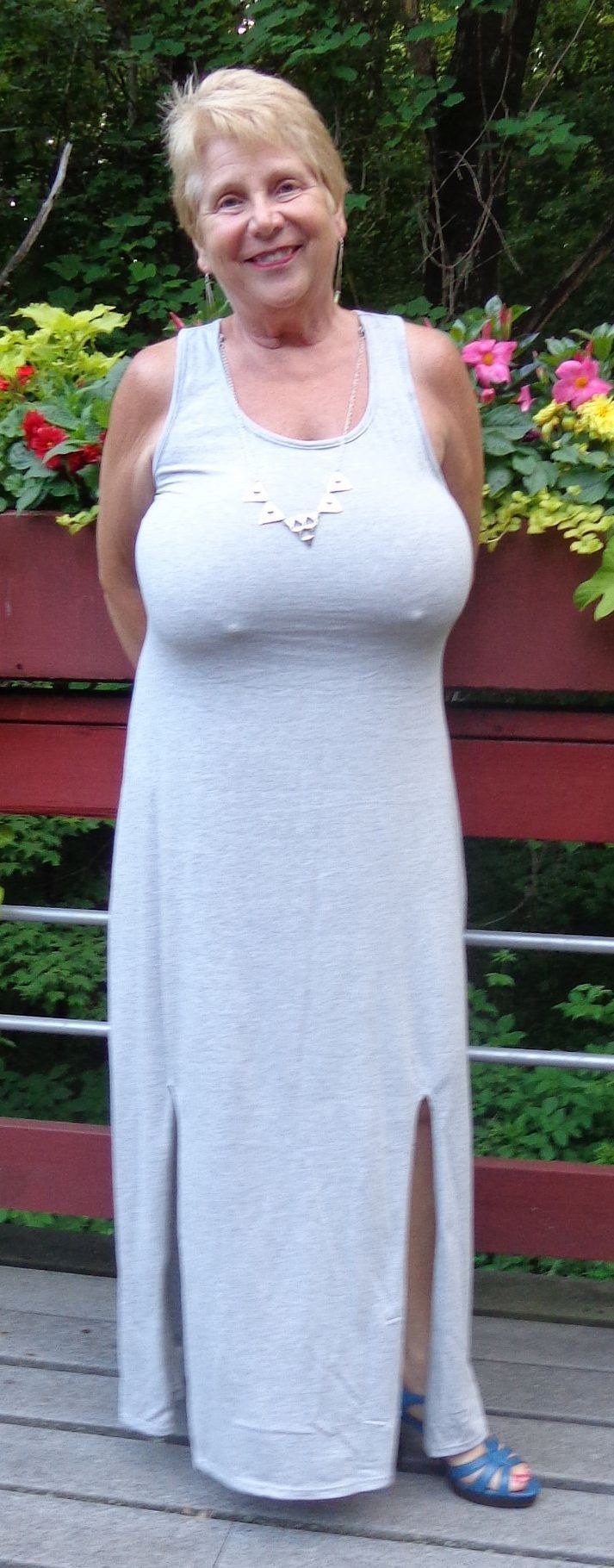 Brown legs of older women