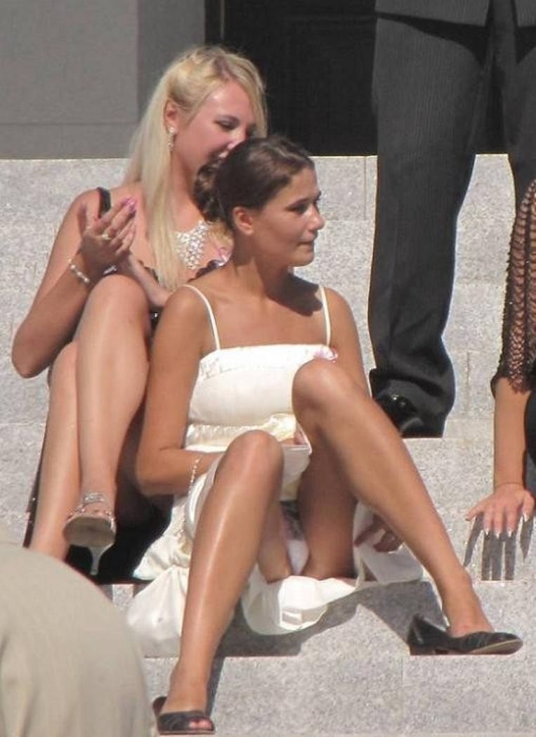 Girls lit white panties