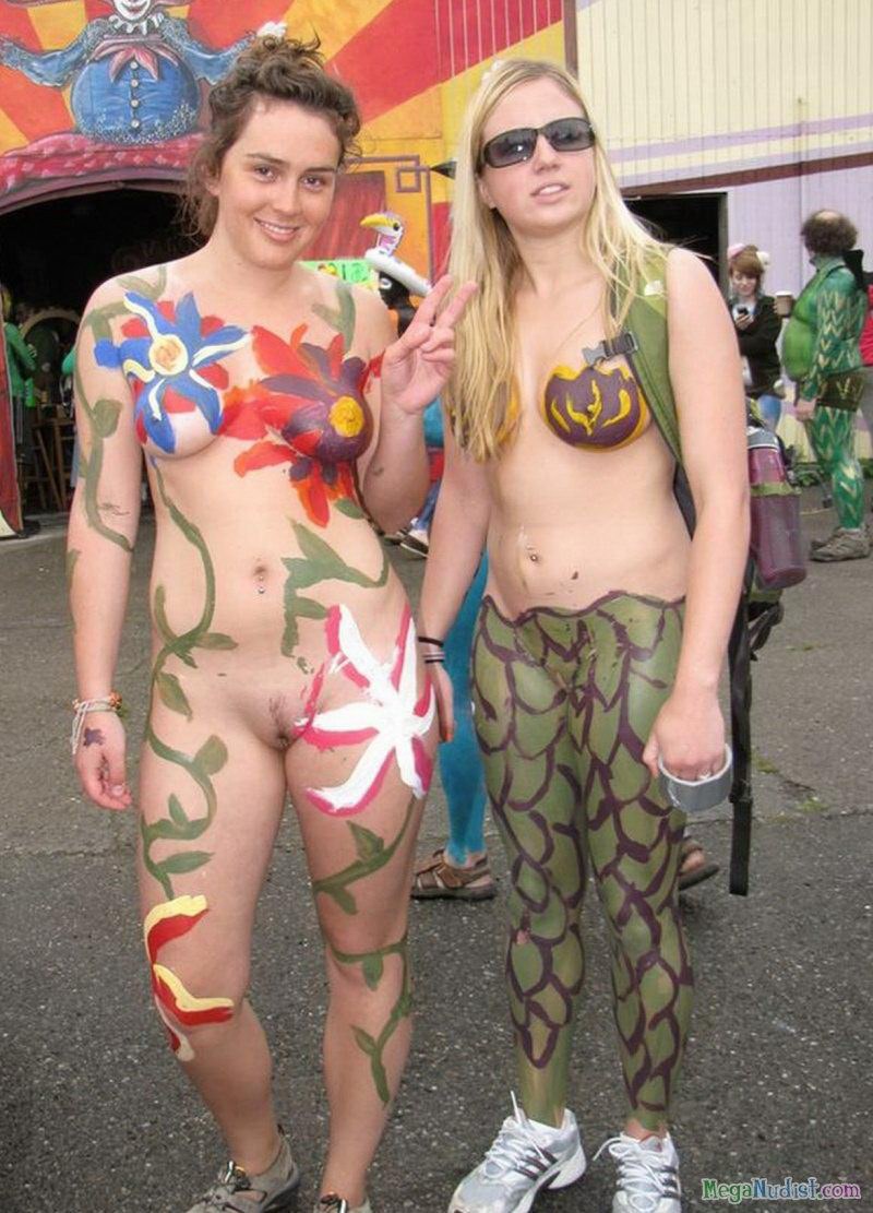 Family nudism Body Art