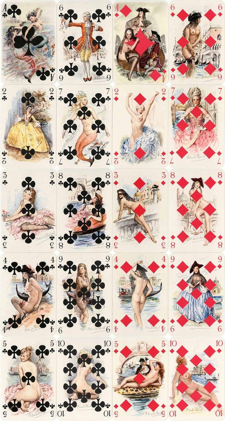 Star of cards Naked women