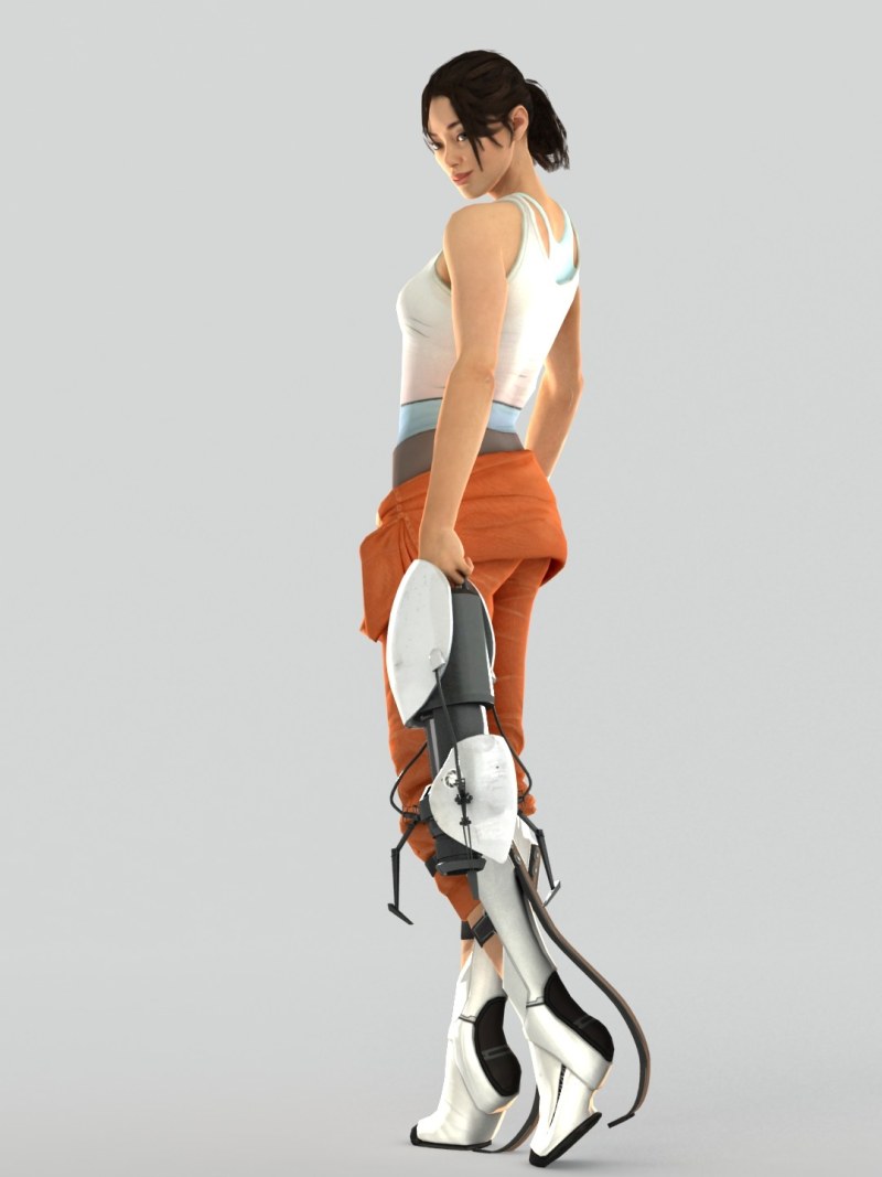Cell Portal 2 in a swimsuit