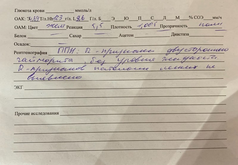 Chronic sinusitis certificate