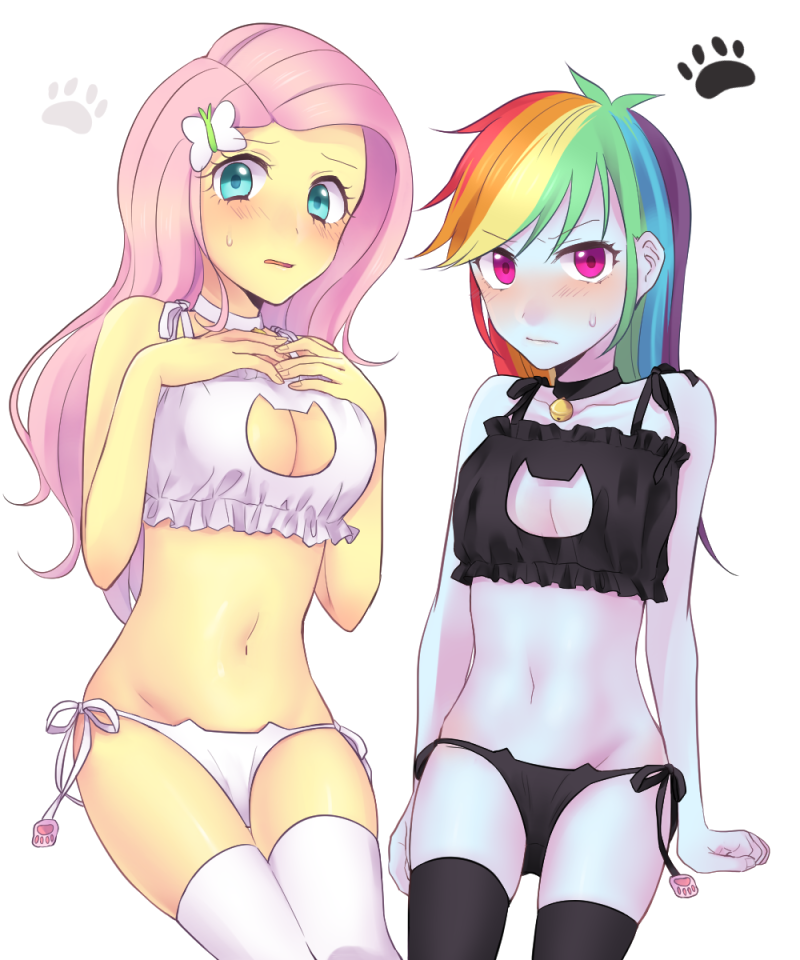 Reinbow Dash and Fluttershy Humanization +18