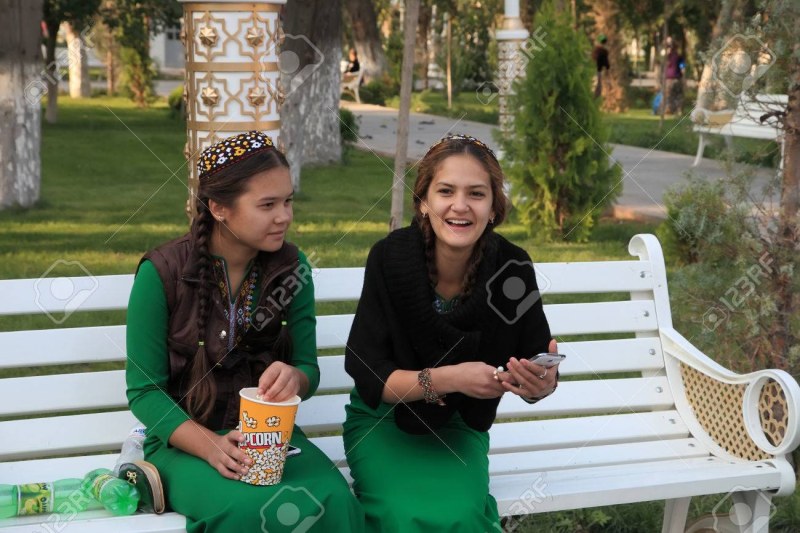 Girls on the streets of Ashgabat