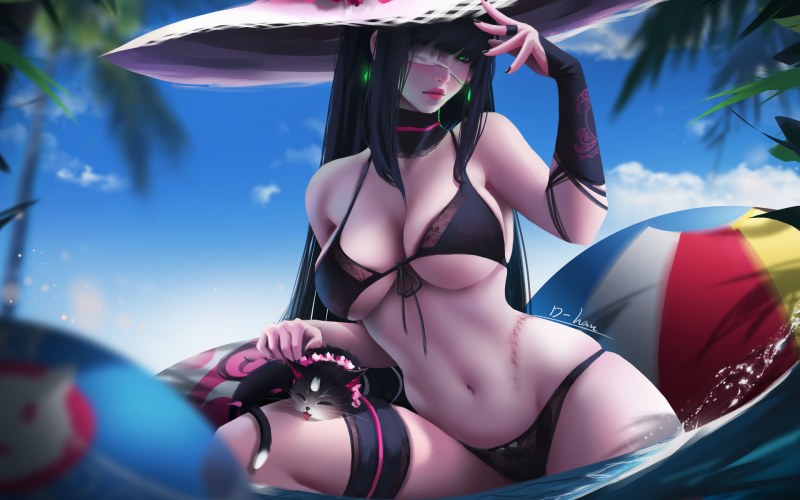 Anime girls in swimsuits