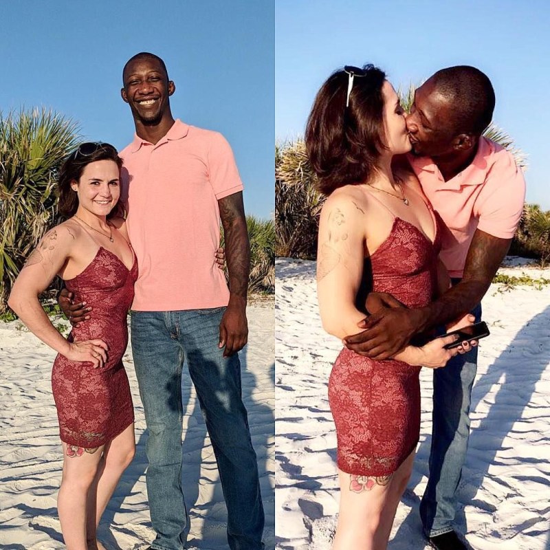 Take a picture with the black man
