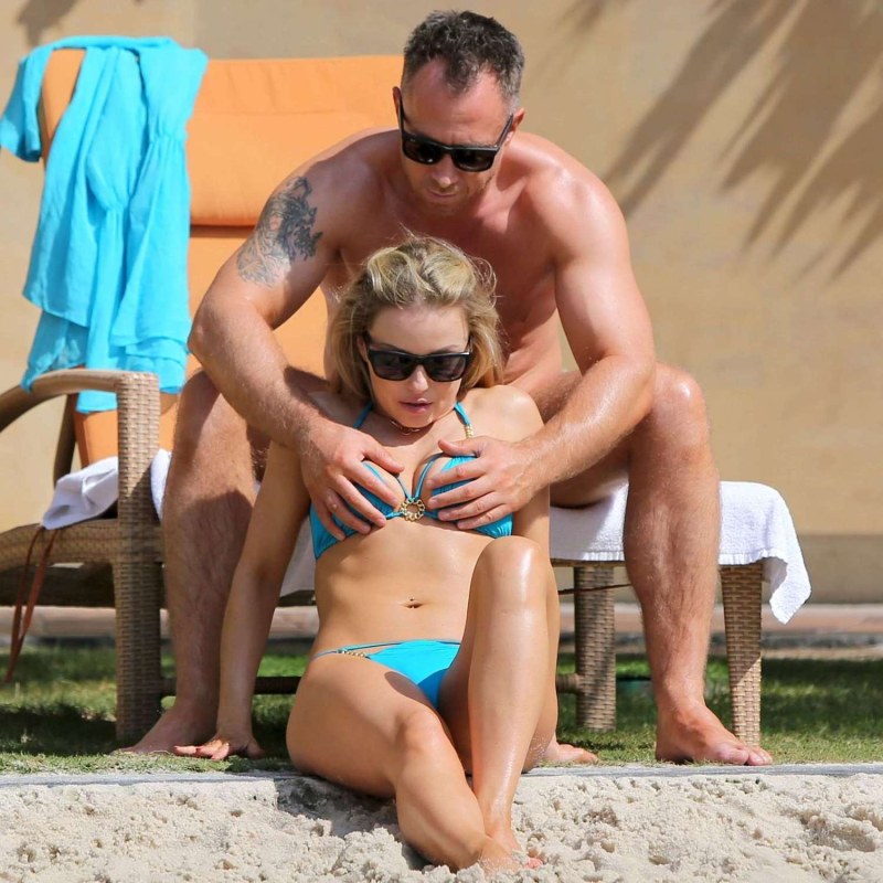 Blue pair in bikini