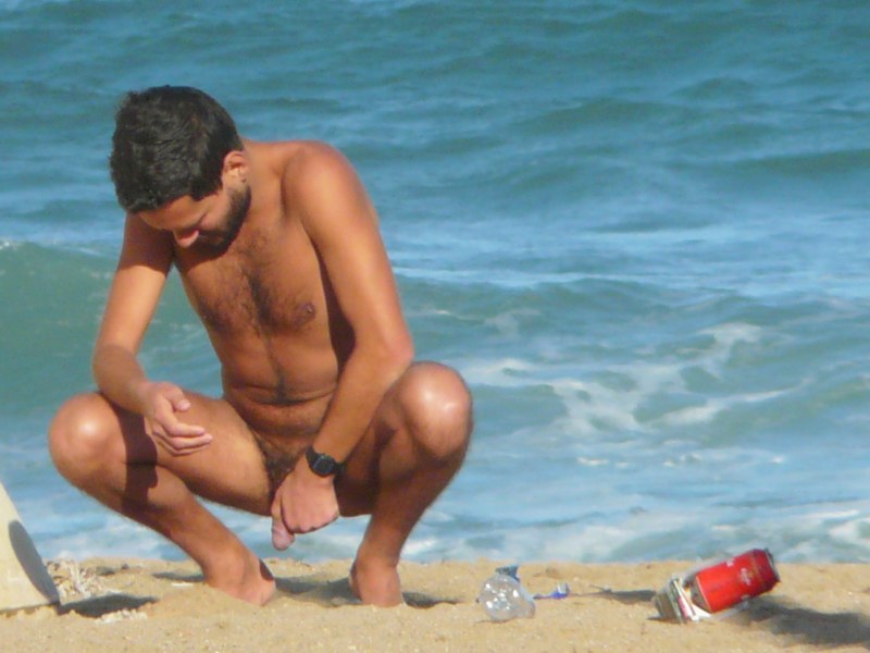 Beautiful naked guys on the beach