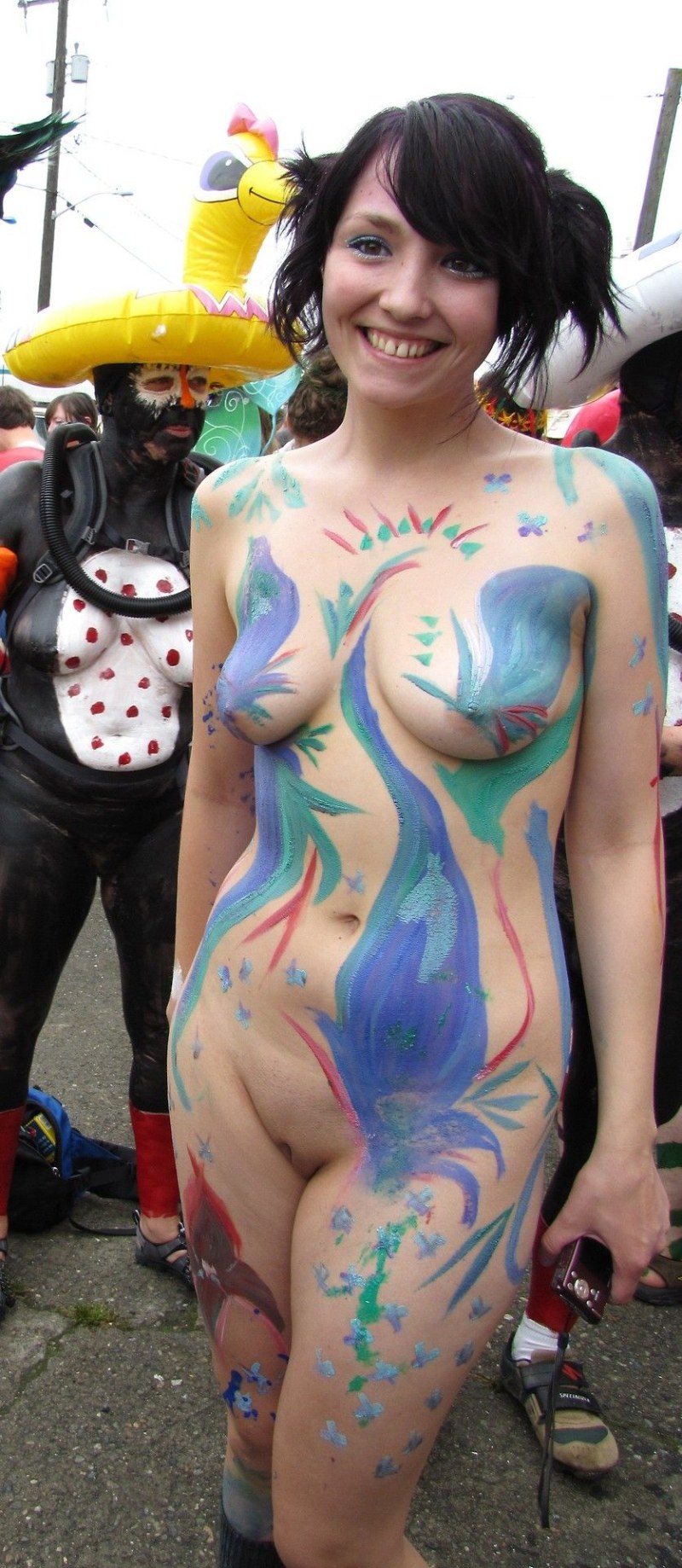 Family nudism Body Art