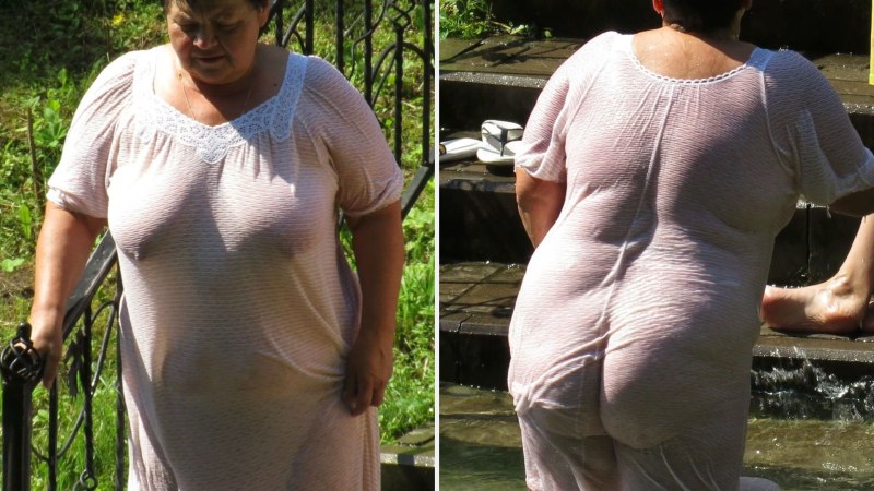 Girls with big tits in wet clothes