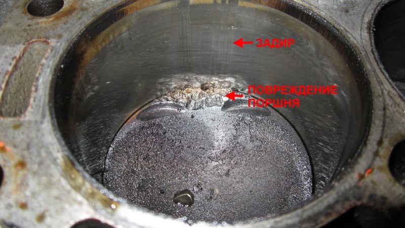 Blind in the engine cylinder block