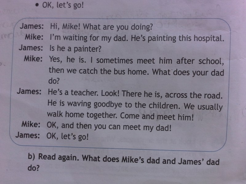 Dialogue in English grade 5