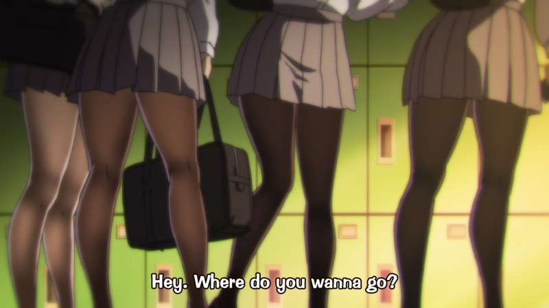 Anime butt in tights and skirts