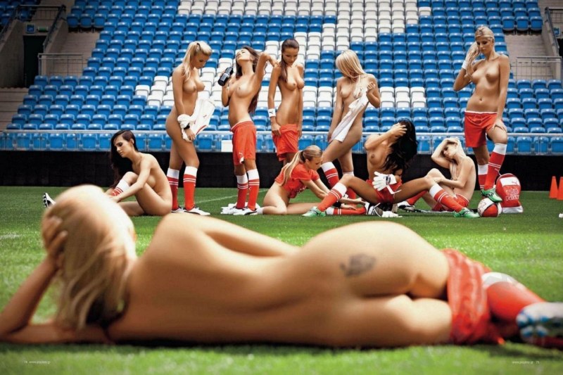 Naked female sports body