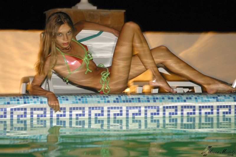 A completely undressed girl