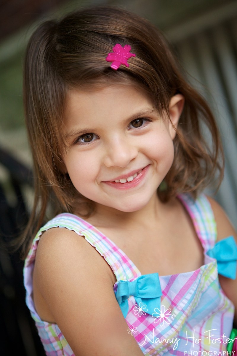A small fair -haired girl