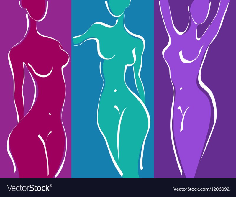 The silhouette of the female body