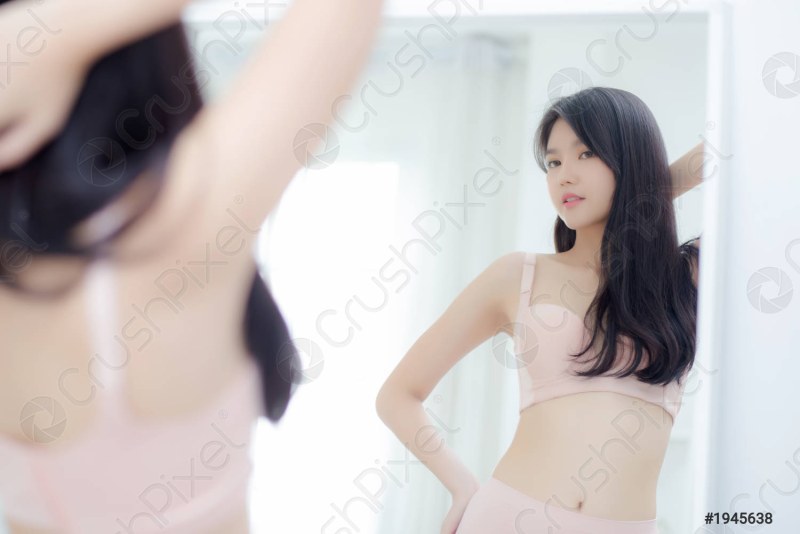 The girl is slender painted