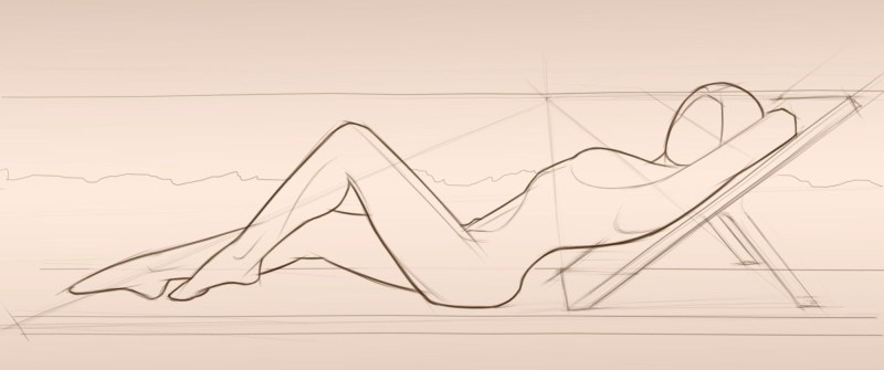 Sliding poses for drawing girls