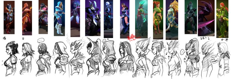 Dota 2 characters art