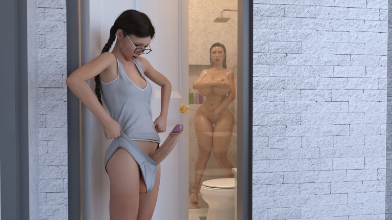 The son of a masturbator is spying on his mother