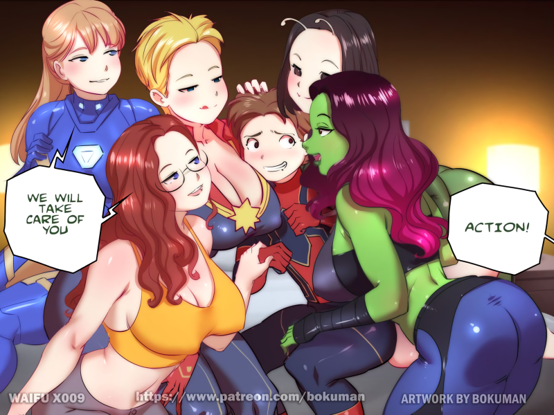 Waifa at the casting - X009 - Spider -Man X Mantis X Aunt May X Captain Marvel X Pepper Potts Ful