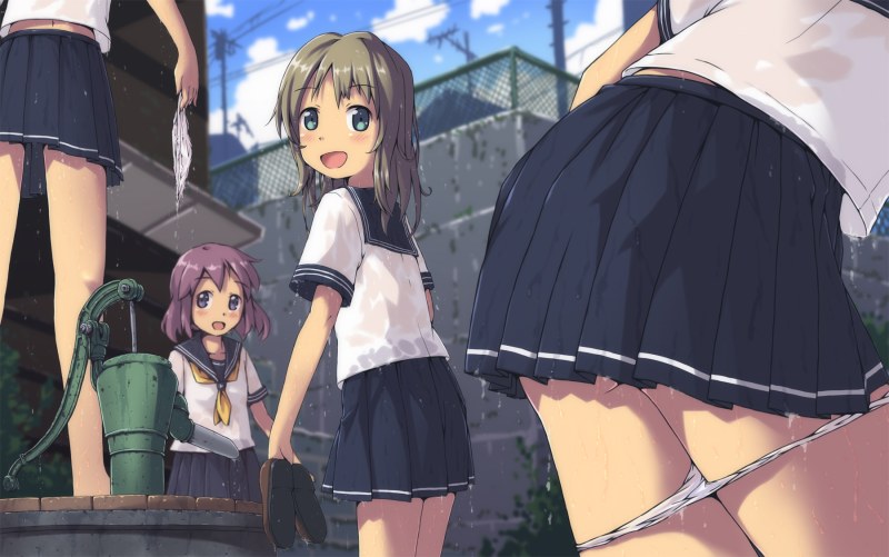 Girl in a dress is a fisseary