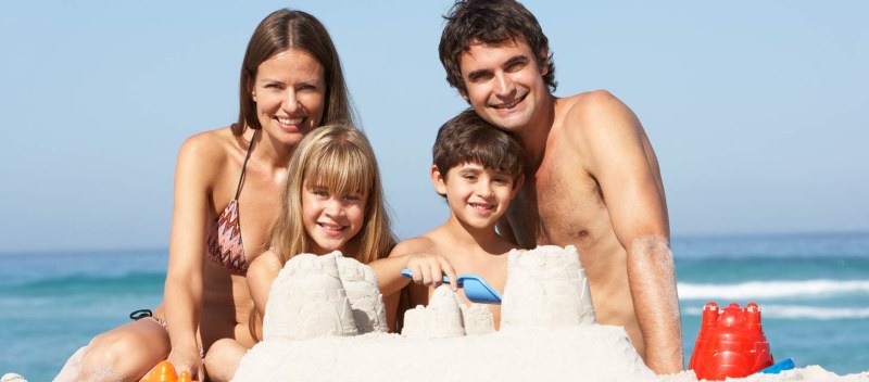 Family on the beach