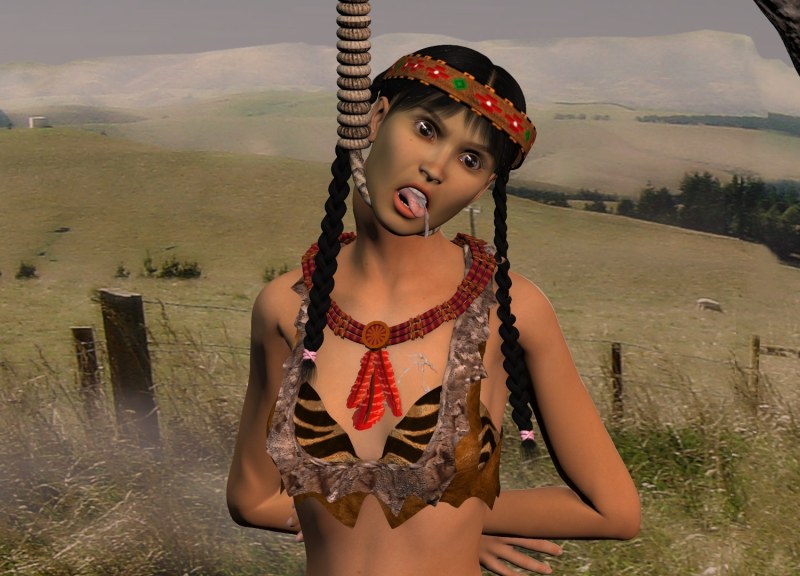 Hanging women and girls 3D