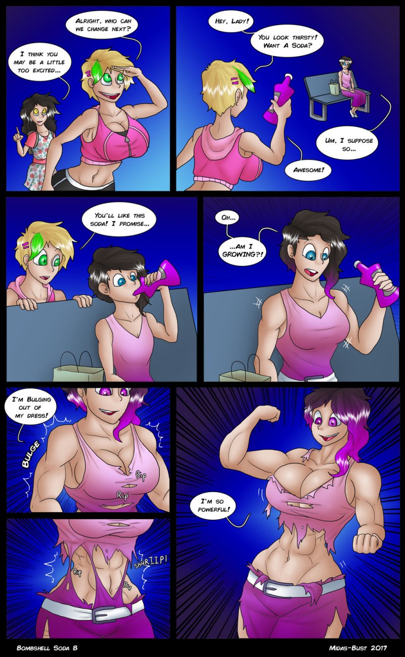 Tits transforming a comic