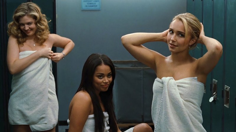 Girls in the fitting room in a clothing store