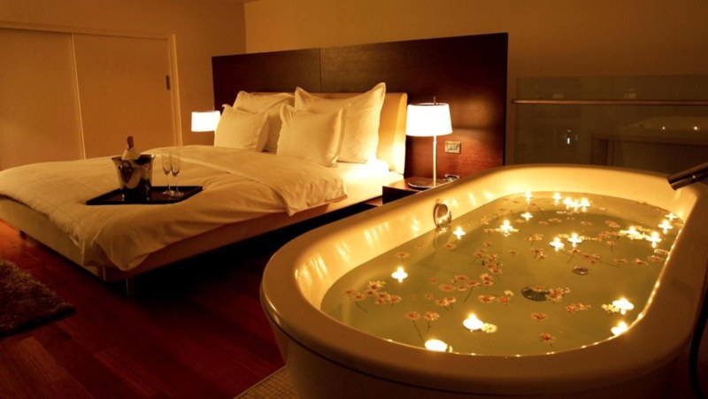 Romance in a jacuzzi
