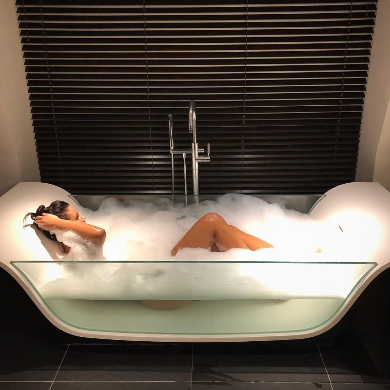 Chinese woman in the bathroom