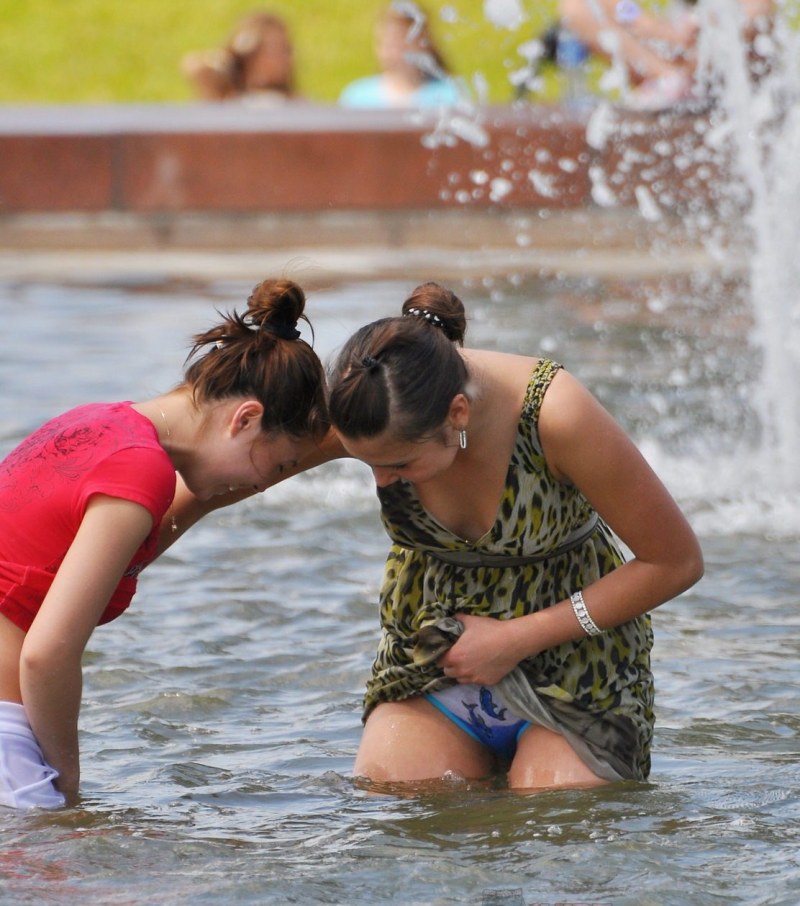 Mini dress on a naked body