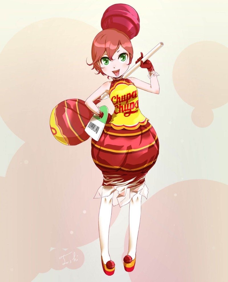 Lips with Chupa Chups