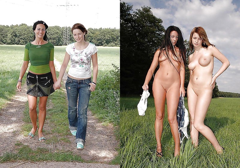 Showed her bare chest on the street