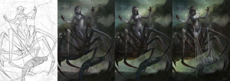 Queen of spiders Arachna Transformation
