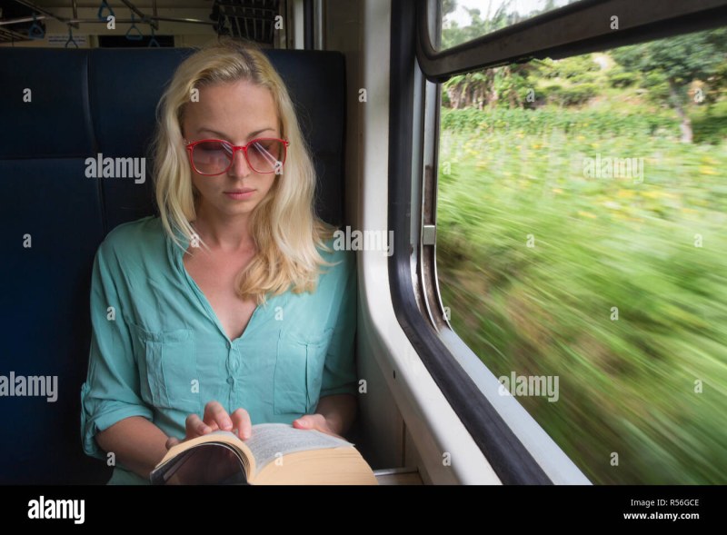 Military Blonde in Train