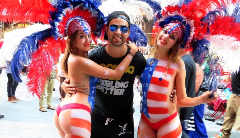 Parade in New York Topless