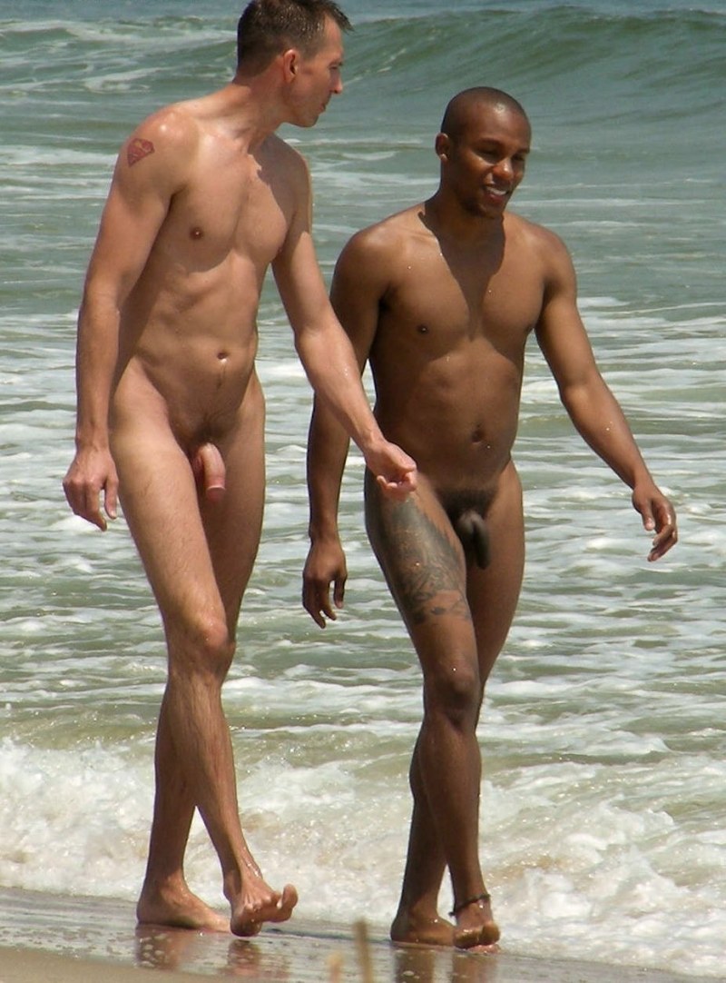Mature naked men on the beach